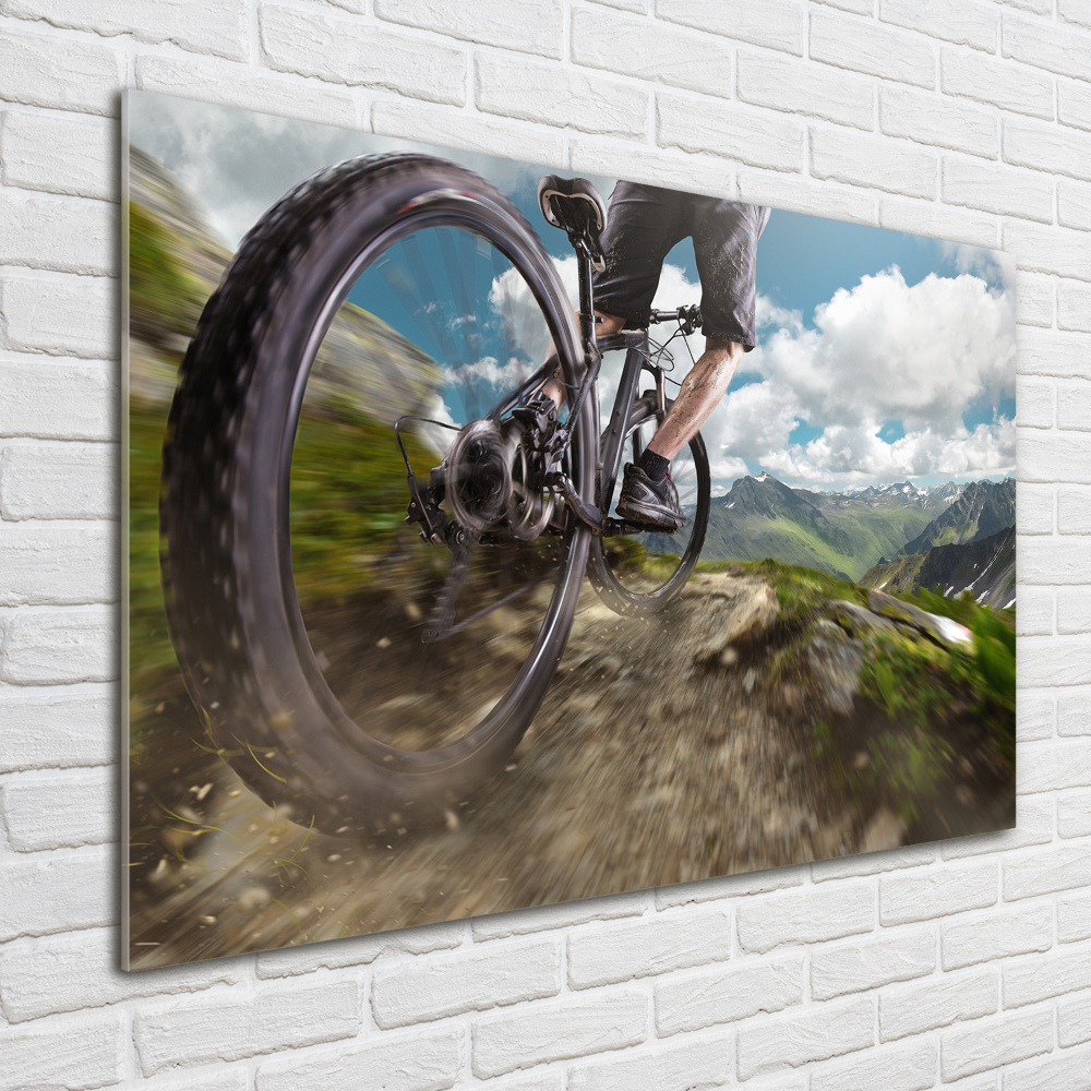 Tableau sur verre Vélo de montagne