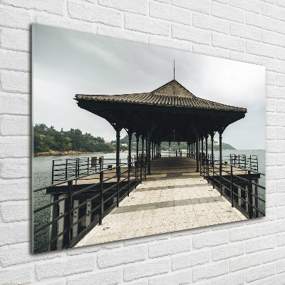 Tableau en verre Embarcadère à Hong Kong