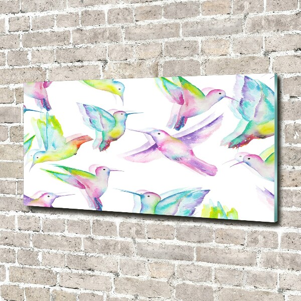 Tableau en verre Colibris