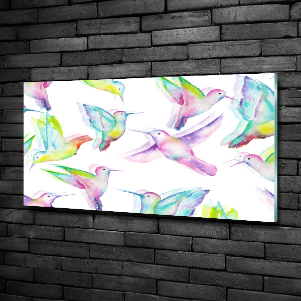Tableau en verre Colibris
