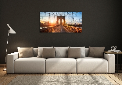 Tableau sur verre Pont de Brooklyn