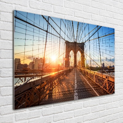 Tableau sur verre Pont de Brooklyn