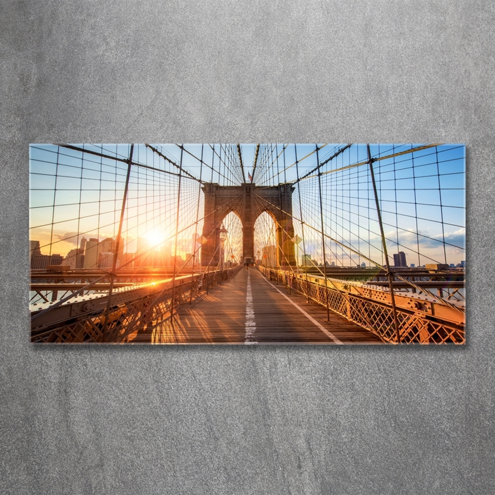 Tableau sur verre Pont de Brooklyn