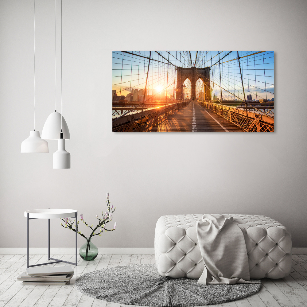 Tableau sur verre Pont de Brooklyn