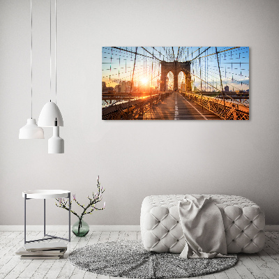 Tableau sur verre Pont de Brooklyn