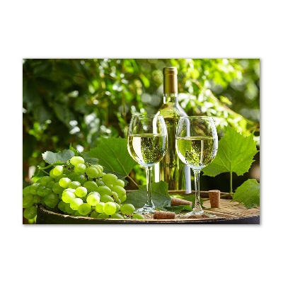 Tableau imprimé sur verre Vin blanc et fruits