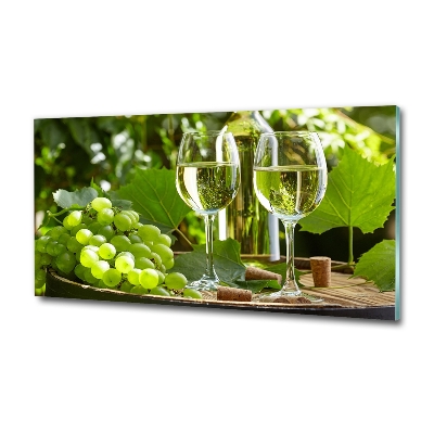 Tableau imprimé sur verre Vin blanc et fruits