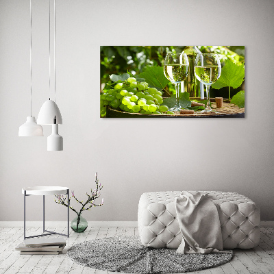 Tableau imprimé sur verre Vin blanc et fruits