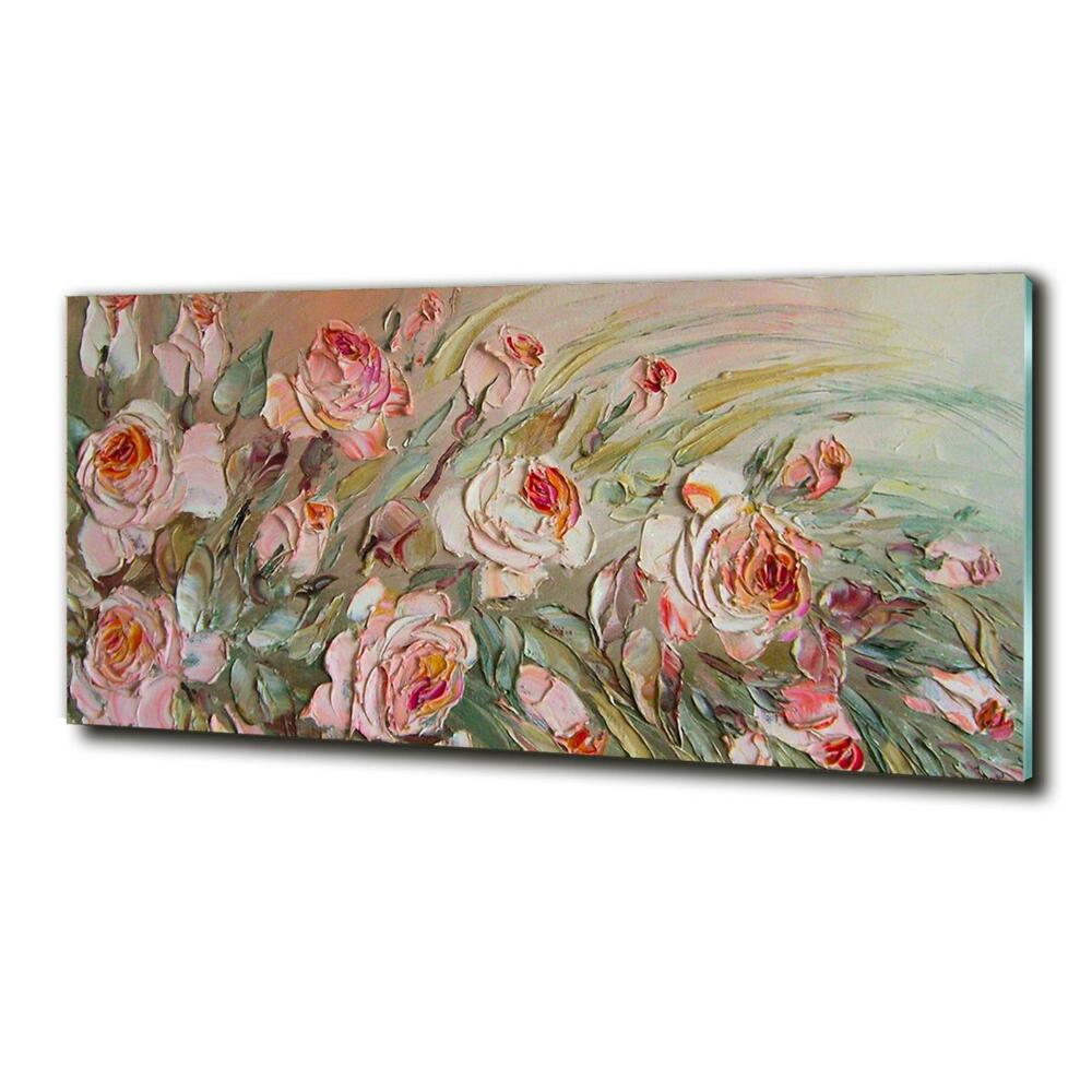 Tableau sur verre Roses