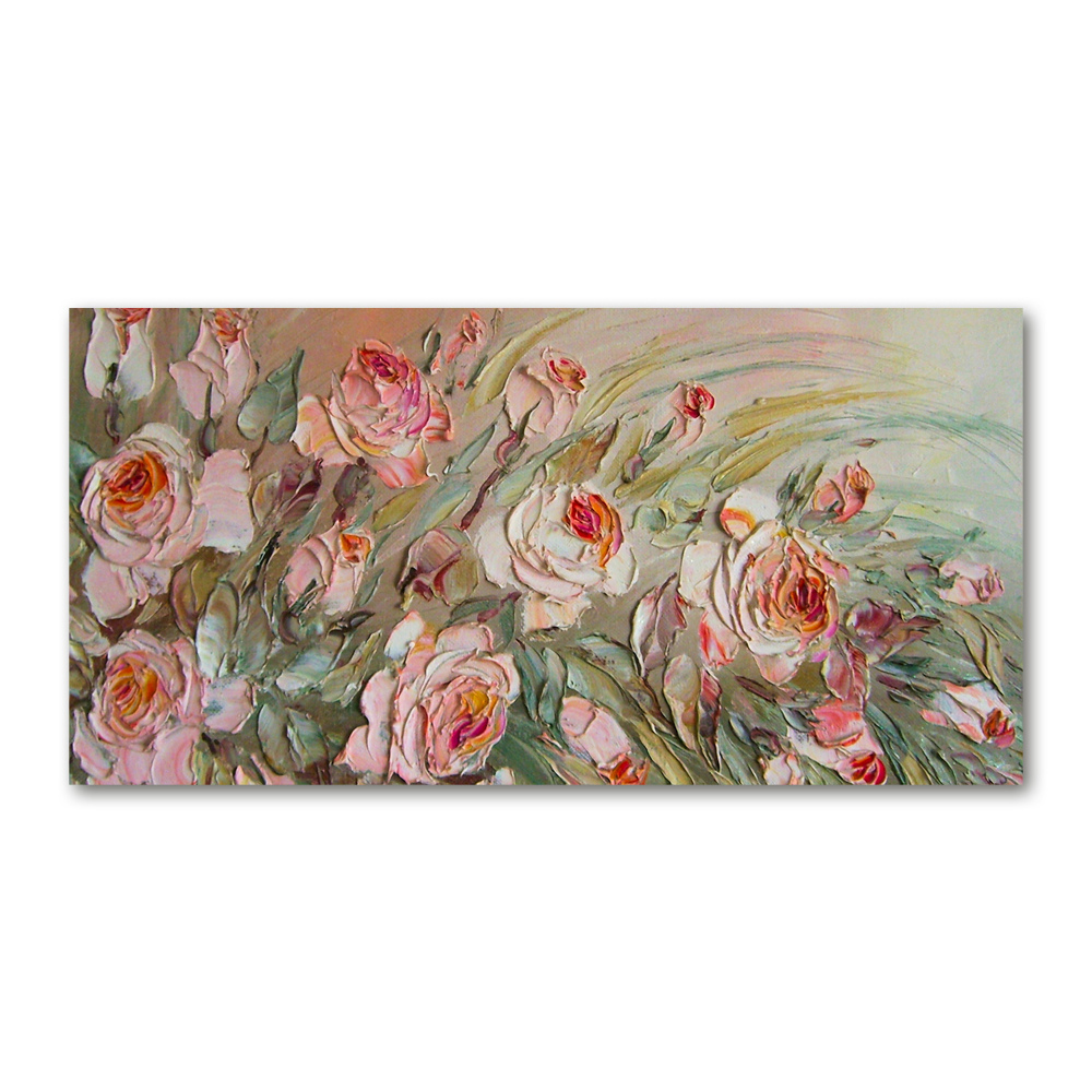 Tableau sur verre Roses