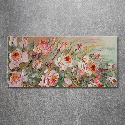 Tableau sur verre Roses