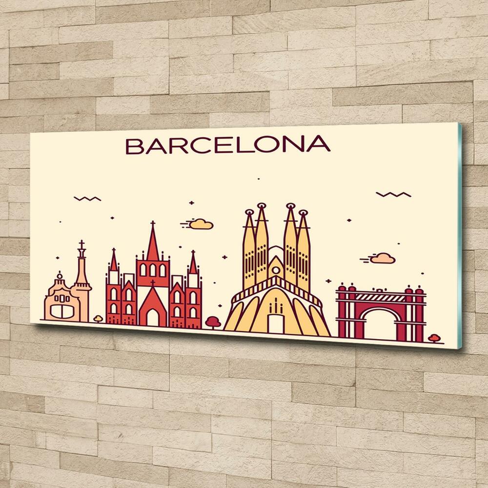 Tableau imprimé sur verre Inscription à Barcelone