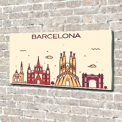 Tableau imprimé sur verre Inscription à Barcelone