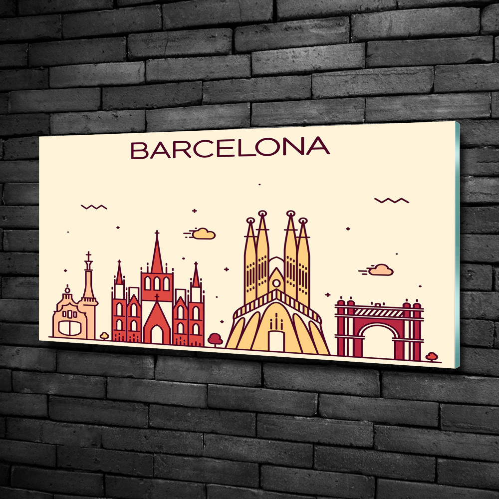 Tableau imprimé sur verre Inscription à Barcelone