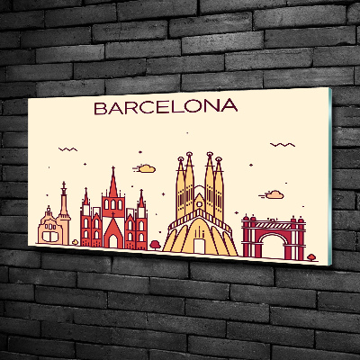 Tableau imprimé sur verre Inscription à Barcelone