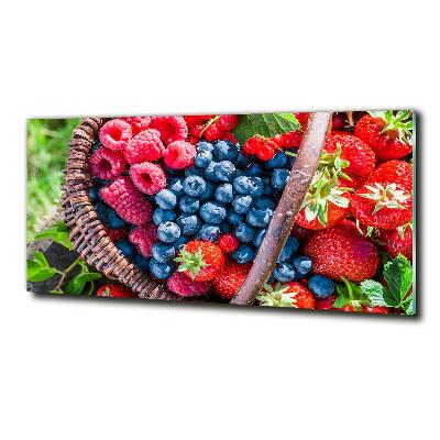 Tableau verre imprimé Corbeille de fruits de forêt