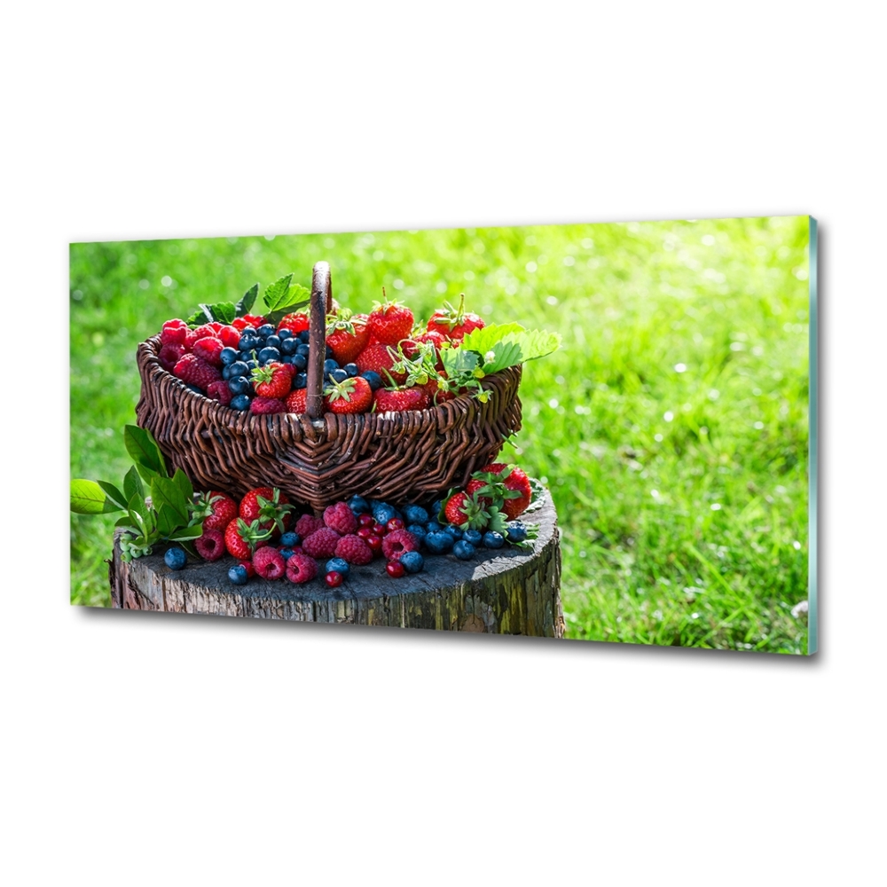 Tableau photo sur verre Corbeille de fruits de forêt