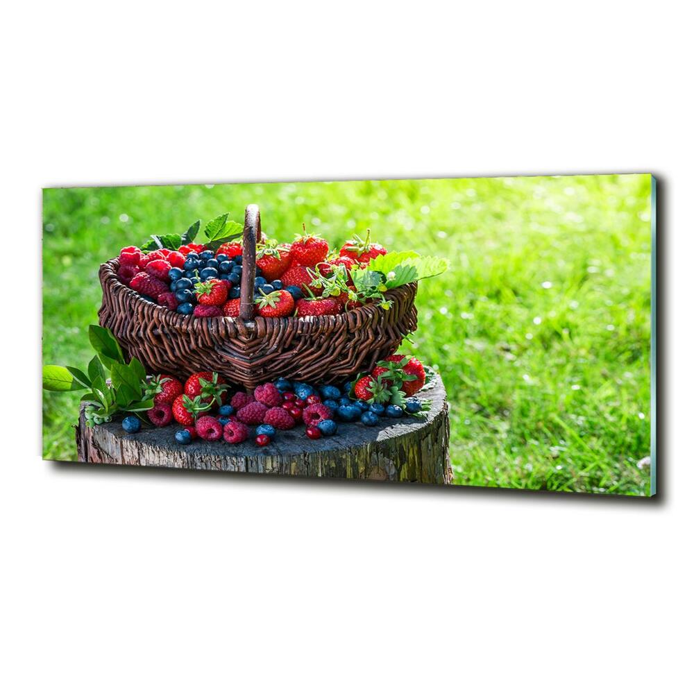 Tableau photo sur verre Corbeille de fruits de forêt