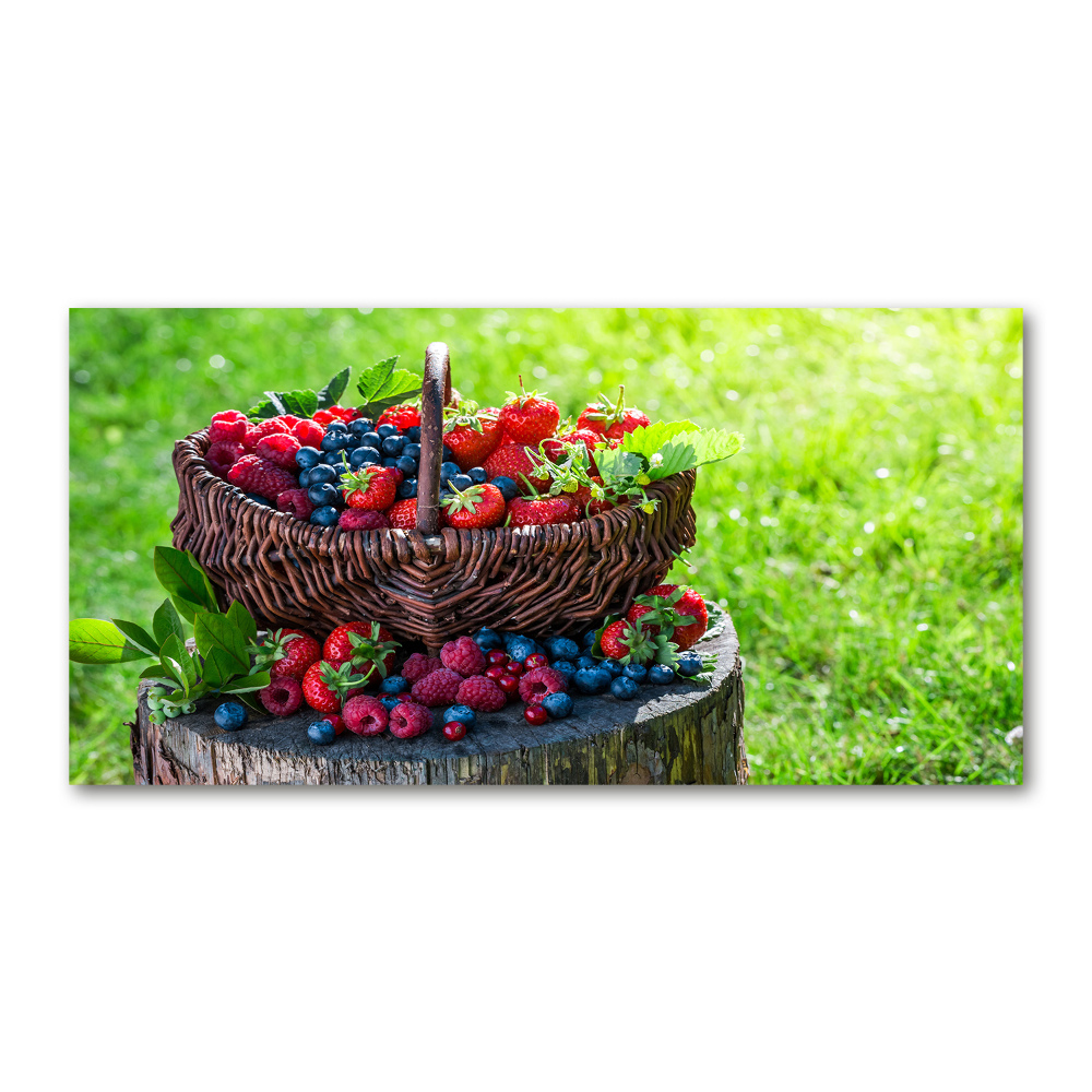 Tableau photo sur verre Corbeille de fruits de forêt