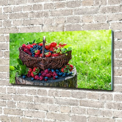 Tableau photo sur verre Corbeille de fruits de forêt