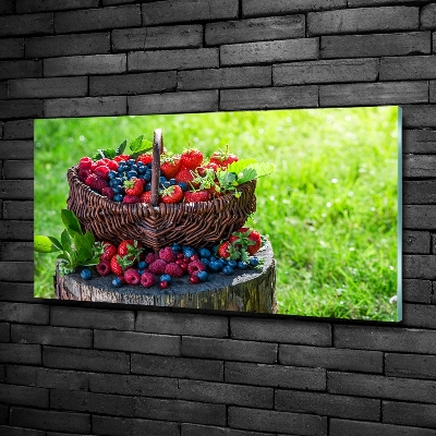 Tableau photo sur verre Corbeille de fruits de forêt