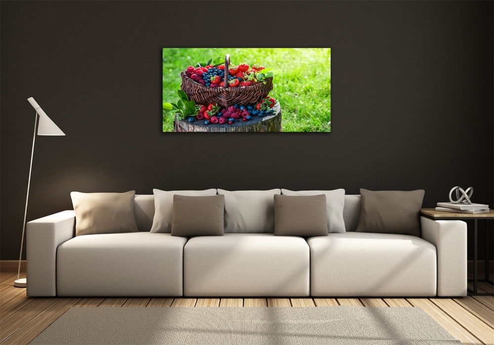 Tableau photo sur verre Corbeille de fruits de forêt