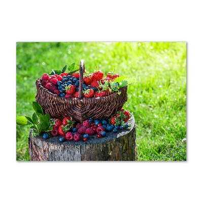 Tableau photo sur verre Corbeille de fruits de forêt