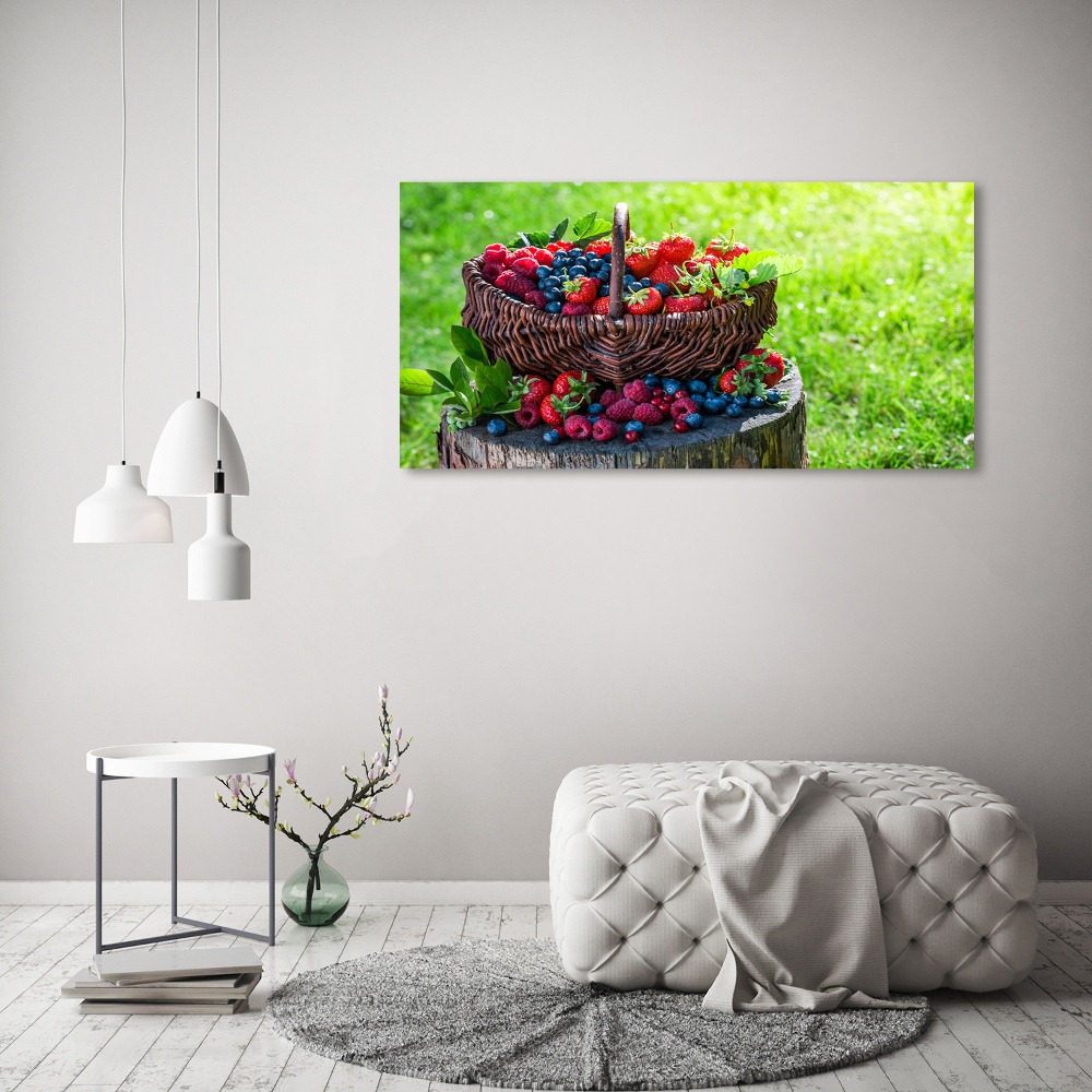 Tableau photo sur verre Corbeille de fruits de forêt