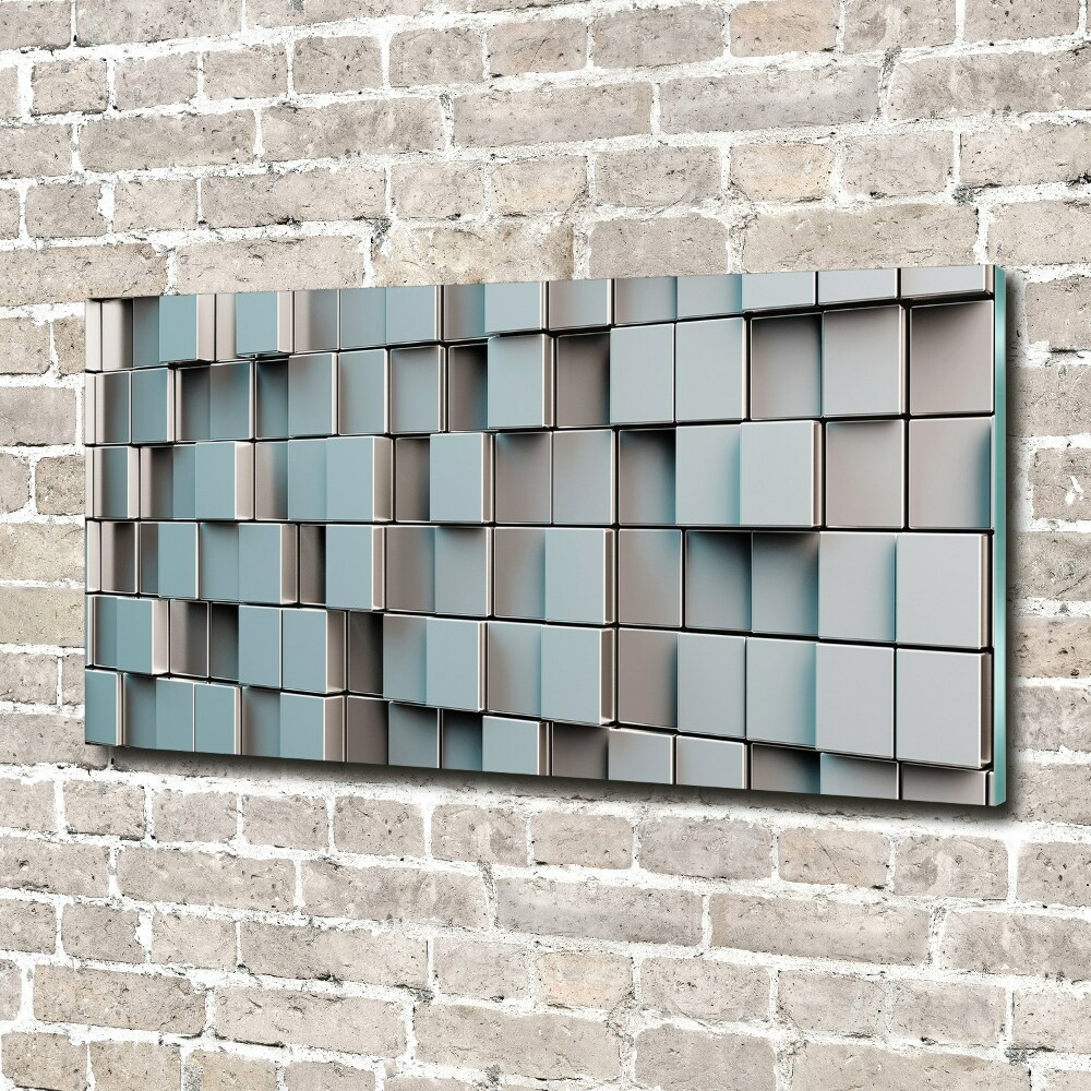 Tableau en verre Mur de cubes