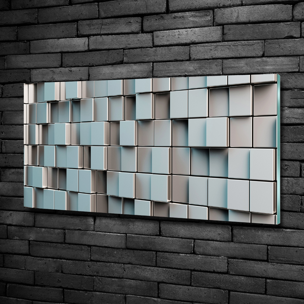 Tableau en verre Mur de cubes