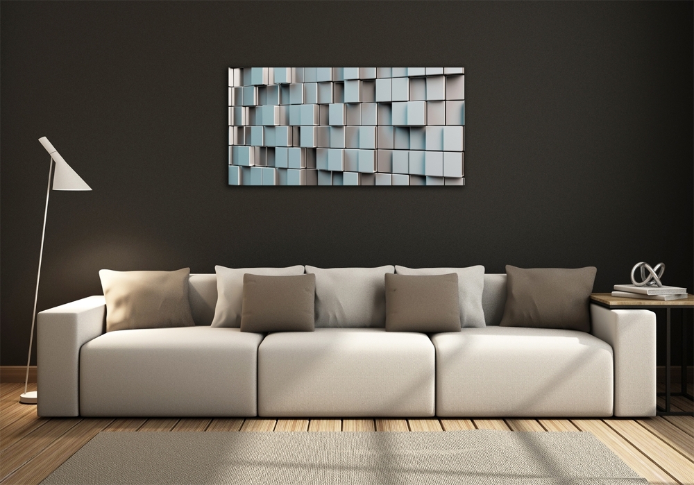 Tableau en verre Mur de cubes