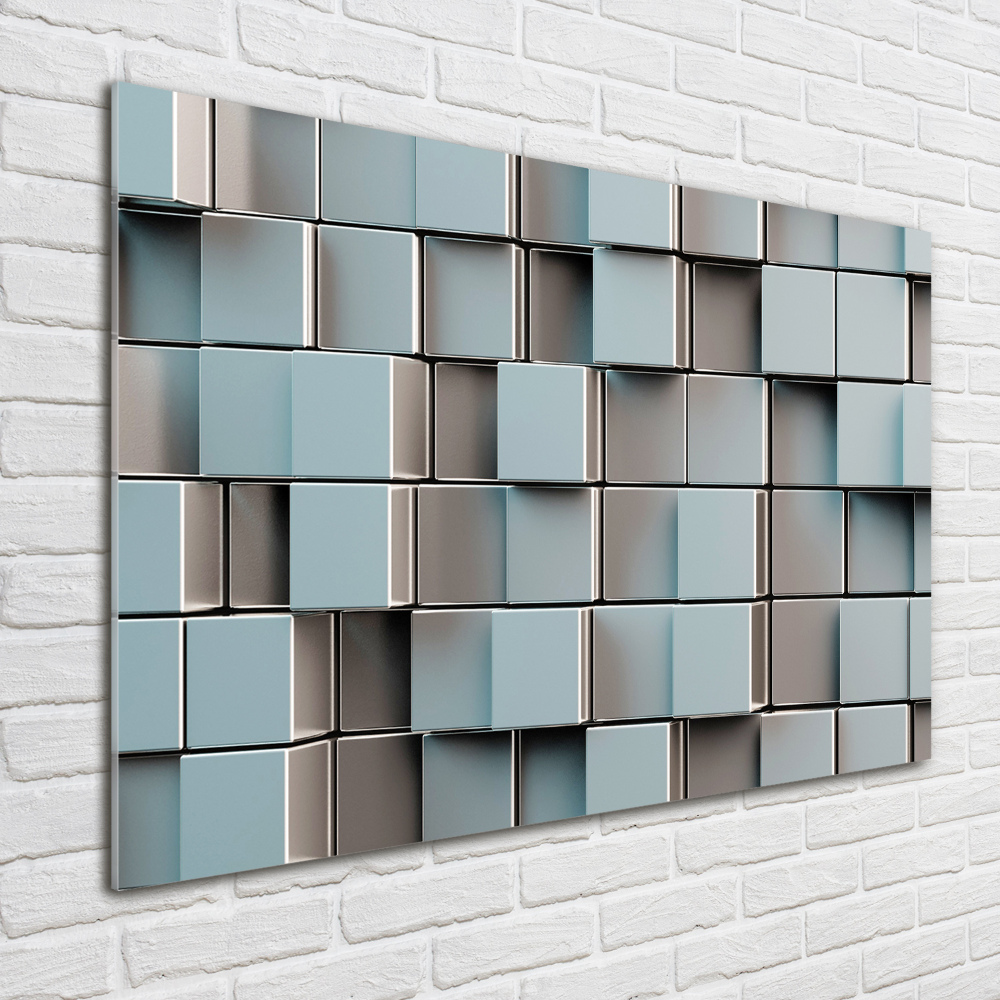 Tableau en verre Mur de cubes