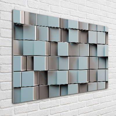 Tableau en verre Mur de cubes