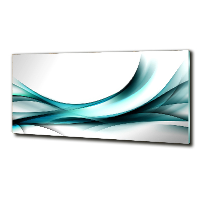 Tableau en verre Vagues abstraites bleues