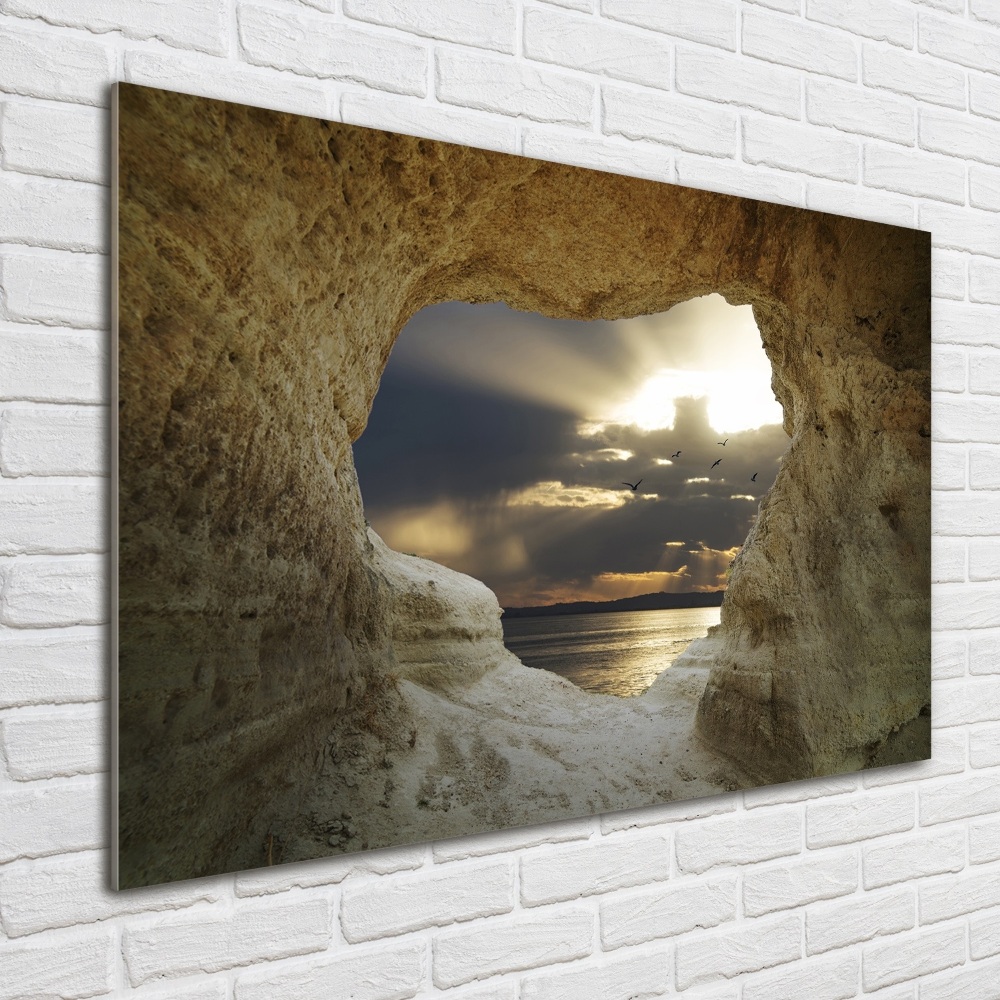 Tableau sur verre Grotte côtière