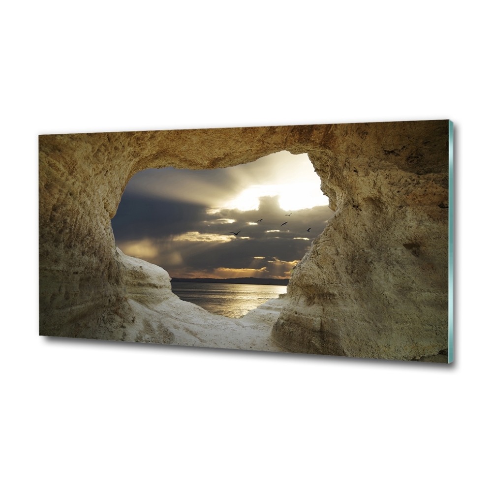 Tableau sur verre Grotte côtière