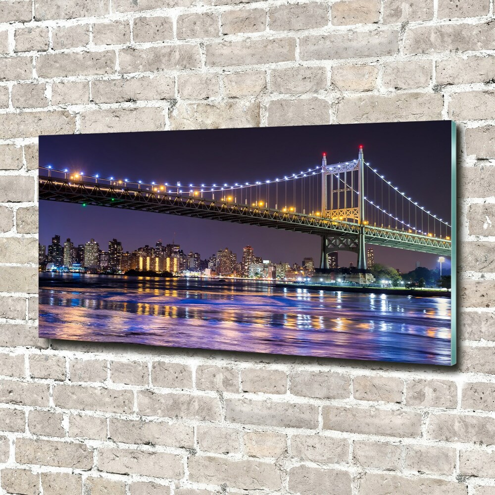 Tableau imprimé sur verre Pont à New York