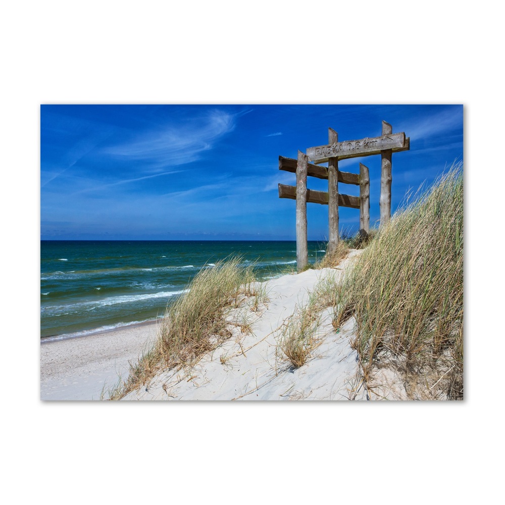 Tableau sur verre Dunes de mer