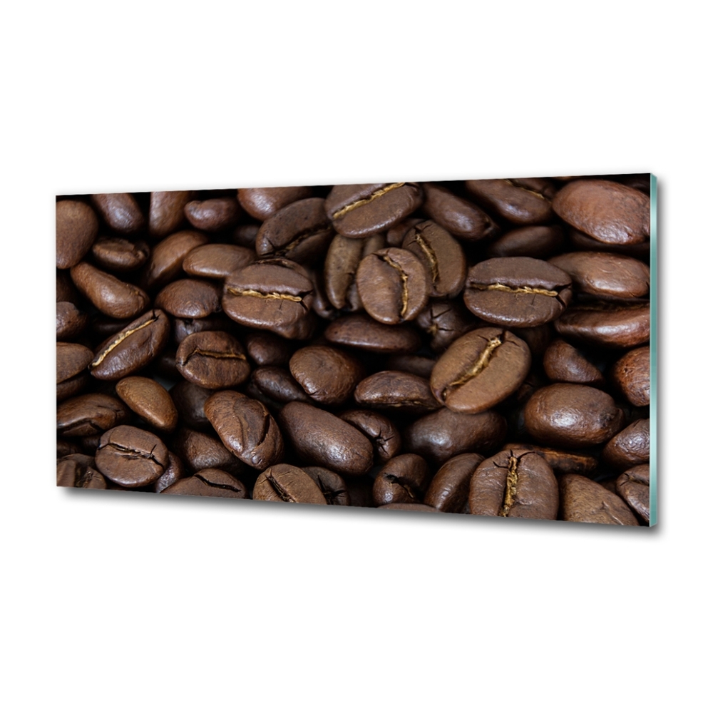 Tableau photo sur verre Gros grains de café