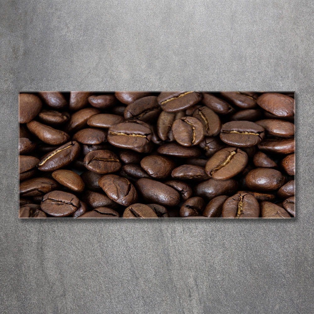 Tableau photo sur verre Gros grains de café