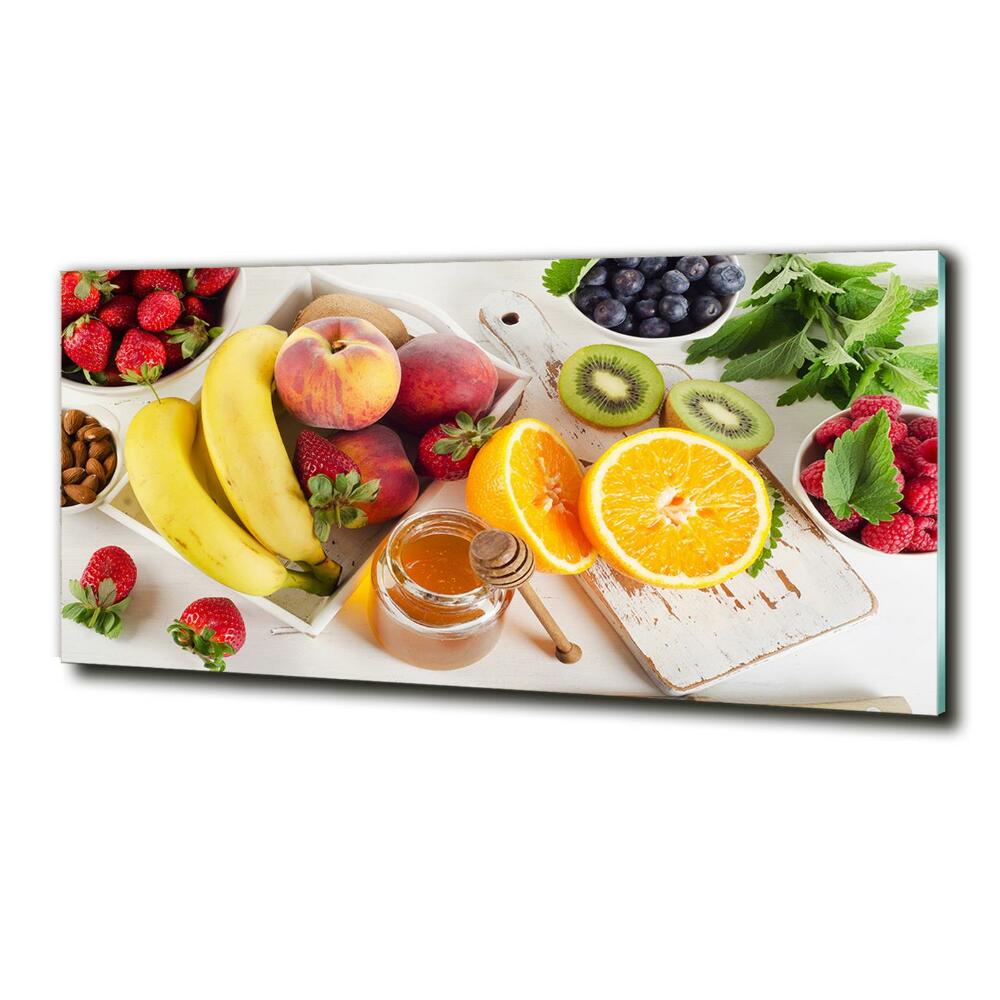 Tableau imprimé sur verre Fruits et miel