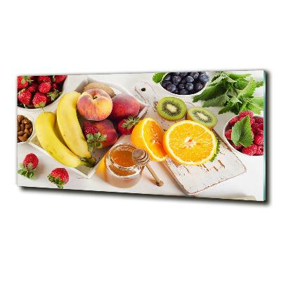 Tableau imprimé sur verre Fruits et miel