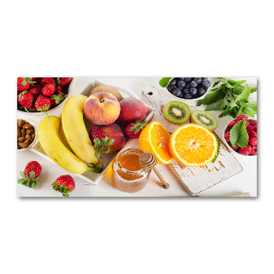 Tableau imprimé sur verre Fruits et miel