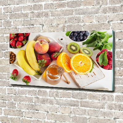 Tableau imprimé sur verre Fruits et miel