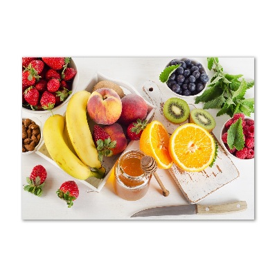 Tableau imprimé sur verre Fruits et miel