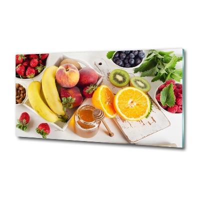 Tableau imprimé sur verre Fruits et miel