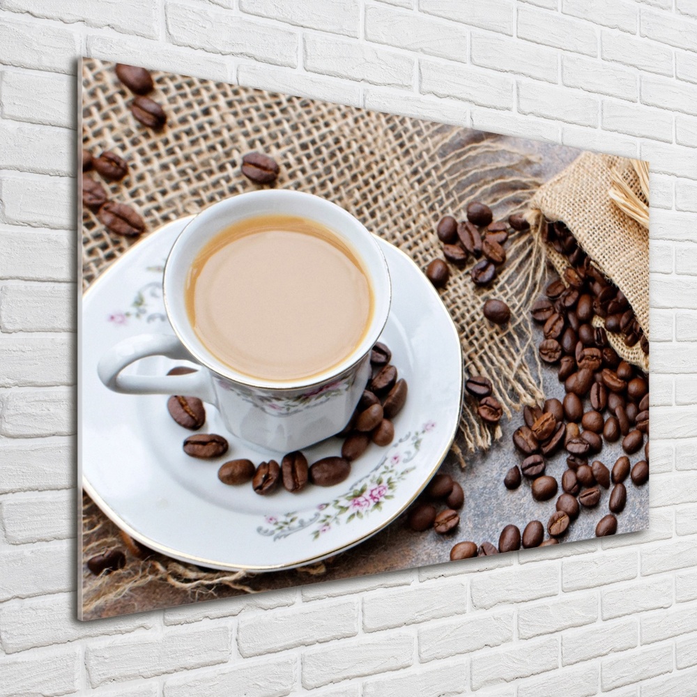 Tableau photo sur verre Café au lait