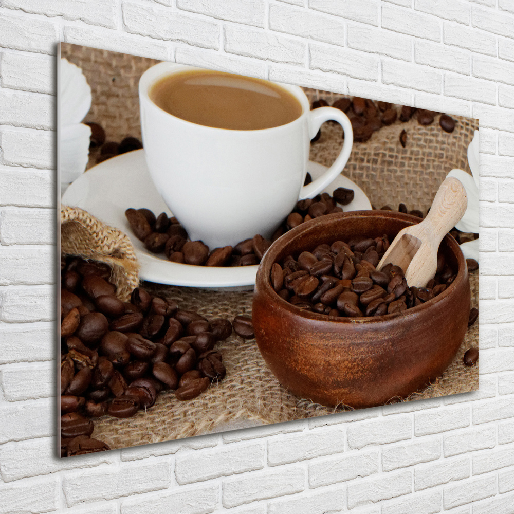 Tableau en verre Café au lait