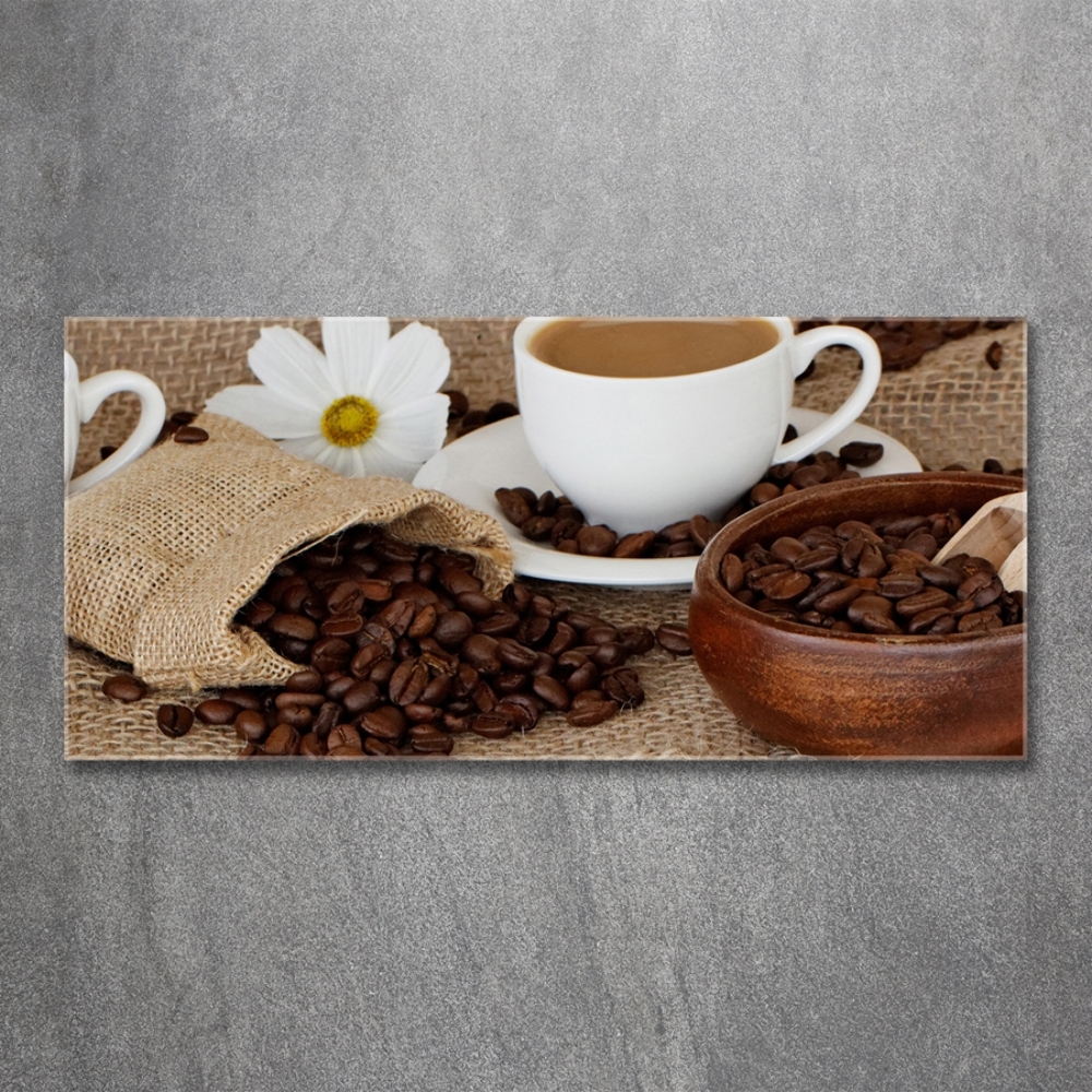 Tableau en verre Café au lait