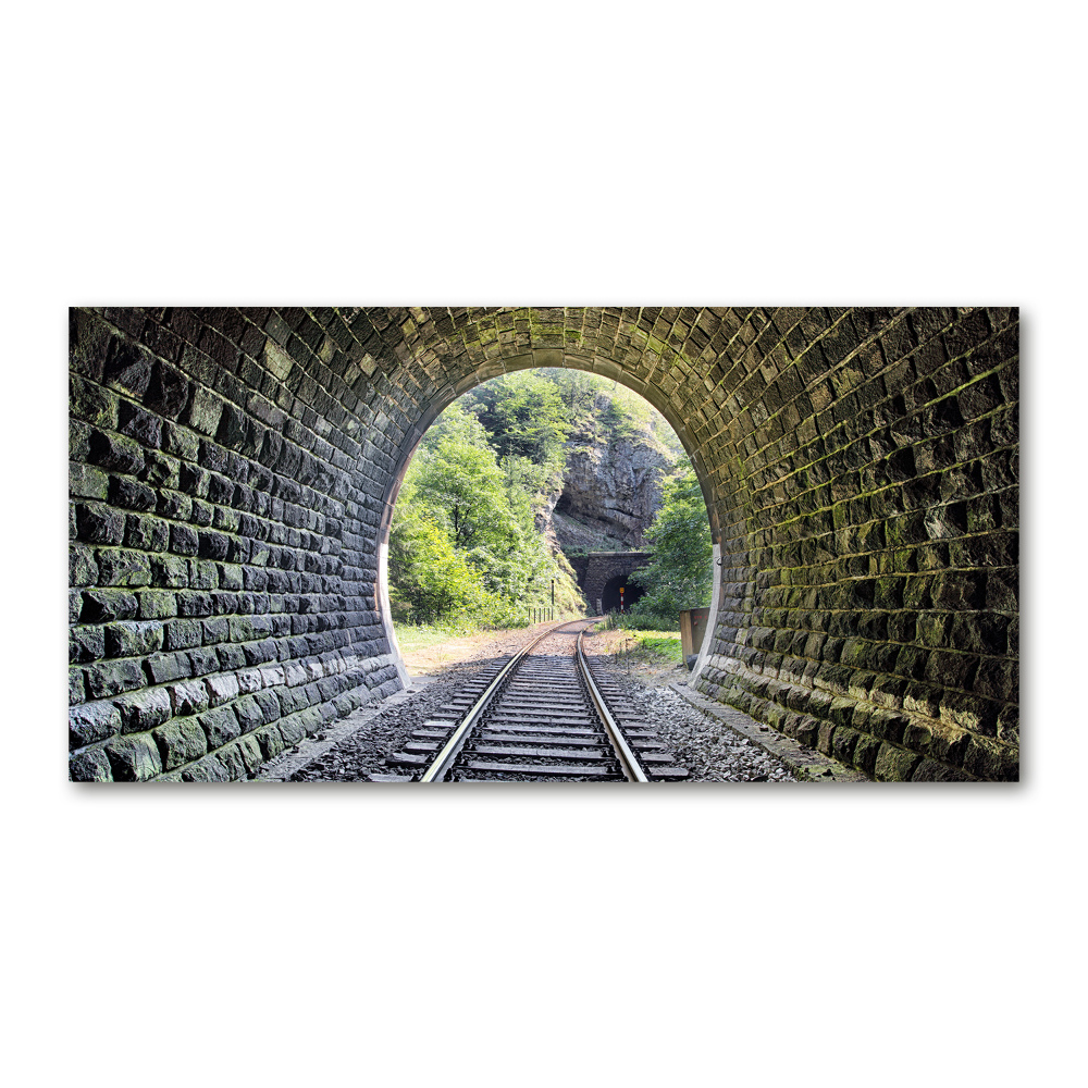 Tableau verre imprimé Tunnel ferroviaire